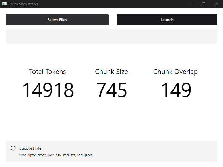 Chunk Size Checker のスクリーンショット 1